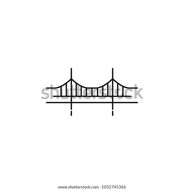 bridge icon.Element of popular tourism icon.\
Premium quality graphic design. Signs, symbols collection icon for\
websites, web design,