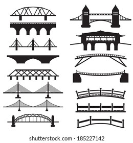 Bridge icons set 