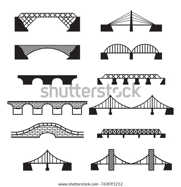 Bridge Icons Set Vector Bridges Set Stock Vector (Royalty Free ...