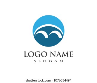 bridge ilustration logo vector template
