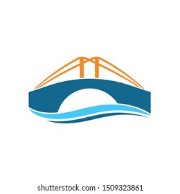 Bridge ilustration logo vector template