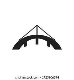 Plantilla vectorial del logotipo de ilustración de puente