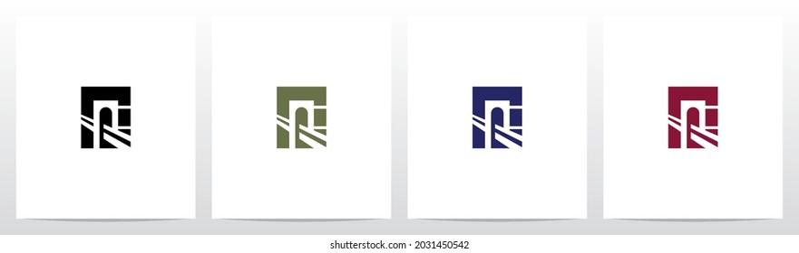 Bridge Inside Letter Logo Design E