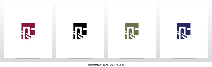 Bridge Inside Letter Logo Design F