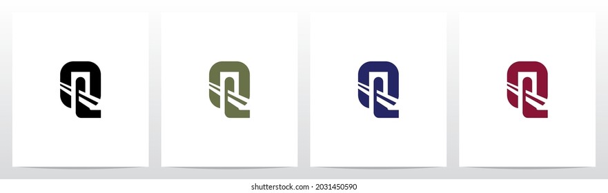 Bridge Inside Letter Logo Design Q
