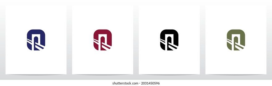 Diseño de logotipo de carta puente interior o