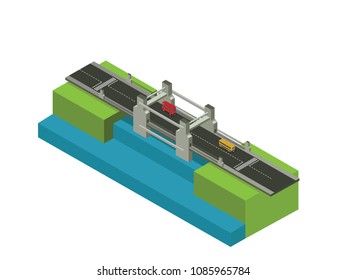 bridge in Isometric view