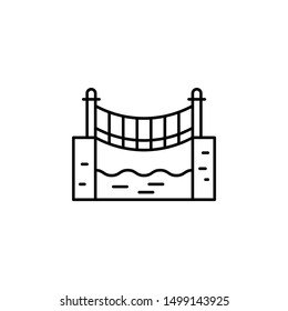 bridge, jungle line icon. Element of jungle for mobile concept and web apps illu