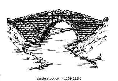 Bridge landscape sketch 