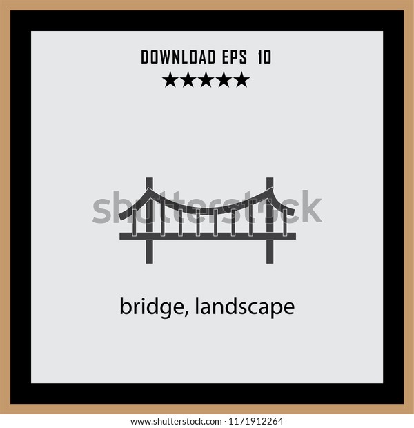 bridge, landscape  vector\
icon