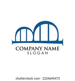 bridge letter b logo template