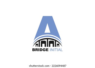 Una plantilla de logotipo de carta puente para su marca.

