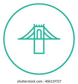 Icono de línea de puente.