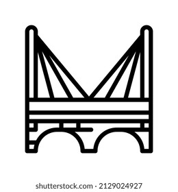 bridge line style icon. vector illustration for graphic design, website, app. EPS 10