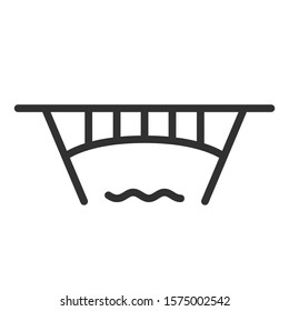 bridge, linear icon. Editable stroke
