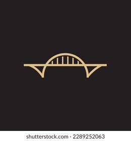 Bridge Lines Logo a minimal dan simple logo of bridge shape. Bridge Lines Logo also looks very elegant and stylish at same time. a combination of bridge with thin lines make this logo can work very we