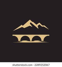 Bridge Lines Logo a minimal dan simple logo of bridge shape. Bridge Lines Logo also looks very elegant and stylish at same time. a combination of bridge with thin lines make this logo can work very we
