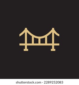 Bridge Lines Logo a minimal dan simple logo of bridge shape. Bridge Lines Logo also looks very elegant and stylish at same time. a combination of bridge with thin lines make this logo can work very we