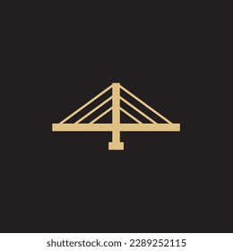 Bridge Lines Logo a minimal dan simple logo of bridge shape. Bridge Lines Logo also looks very elegant and stylish at same time. a combination of bridge with thin lines make this logo can work very we