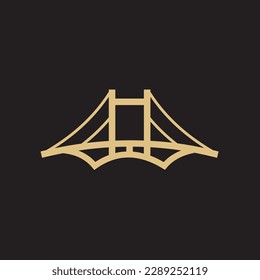 Bridge Lines Logo a minimal dan simple logo of bridge shape. Bridge Lines Logo also looks very elegant and stylish at same time. a combination of bridge with thin lines make this logo can work very we