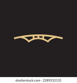 Bridge Lines Logo a minimal dan simple logo of bridge shape. Bridge Lines Logo also looks very elegant and stylish at same time. a combination of bridge with thin lines make this logo can work very we