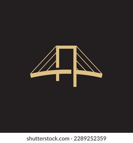 Bridge Lines Logo a minimal and simple logo of bridge shape. Bridge Lines Logo also looks very elegant and stylish at same time. a combination of bridge with thin lines make this logo can work very we