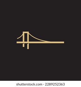 Bridge Lines Logo a minimal and simple logo of bridge shape. Bridge Lines Logo also looks very elegant and stylish at same time. a combination of bridge with thin lines make this logo can work very we