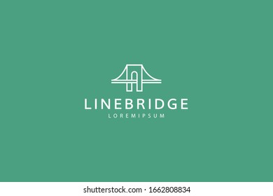 líneas de puente, logotipos modernos de puente, plantillas de icono de línea de arte de marca