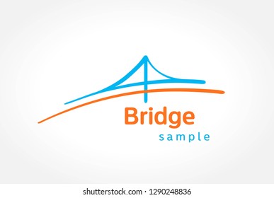 Bridge lines style curves symbol emblem sign