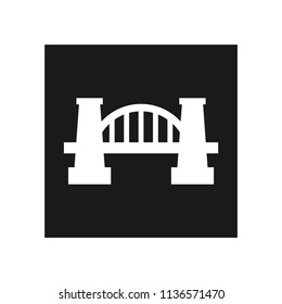 Bridge logo. Building icon. Transportation symbol. vector eps 08.