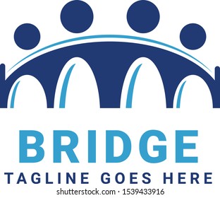 Bridge Logo Business People Template