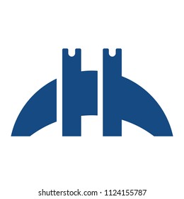 bridge logo. connection icon. architecture symbol. vector eps 08.