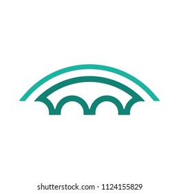 bridge logo. connection icon. architecture symbol. vector eps 08.