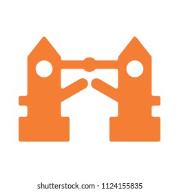 bridge logo. connection icon. architecture symbol. vector eps 08.
