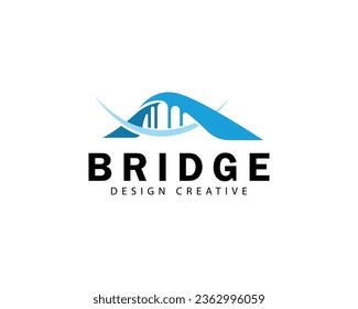 bridge logo creative connect business design concept