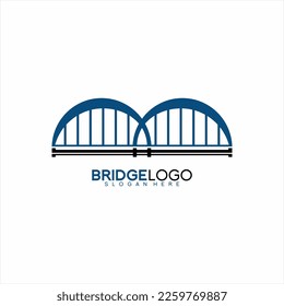 Diseño del logotipo puente con el concepto de letra abstracta B.