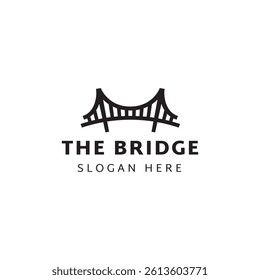 Bridge logo design concept template illustration.