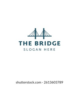 Bridge logo design concept template illustration.