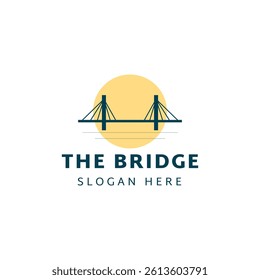 Bridge logo design concept template illustration.