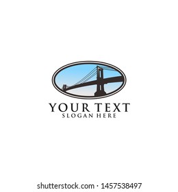 bridge logo design, construction illustration