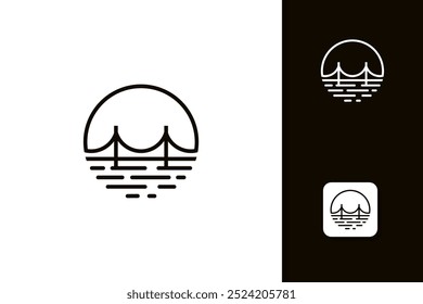 bridge logo design illustration vector template