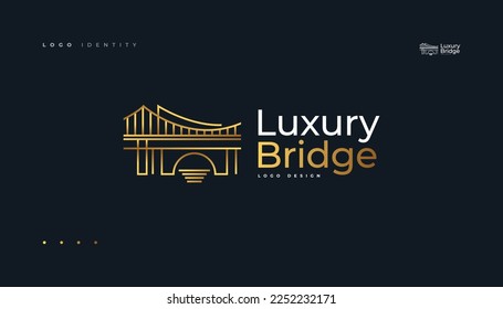 Bridge logo design with luxury concept