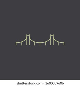 Bridge Logo Design With Premium Concept. Abstract Bridge Icon Vector Illustration