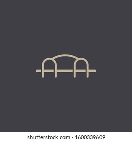 Bridge logo design with premium concept. Abstract bridge icon vector illustration