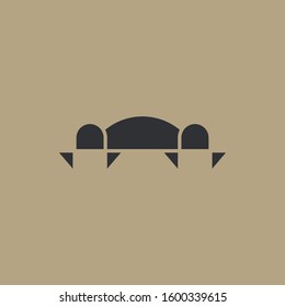 Bridge logo design with premium concept. Abstract bridge icon vector illustration