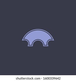 Bridge logo design with premium concept. Abstract bridge icon vector illustration