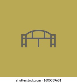 Bridge logo design with premium concept. Abstract bridge icon vector illustration