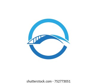 Bridge logo design template