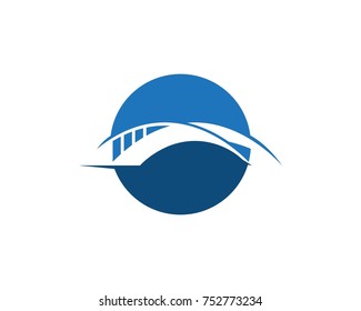 Bridge logo design template