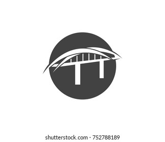 Bridge logo design template